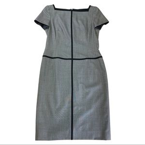 Escada Wool Dress Sheath Gray Women Size 36 US 4